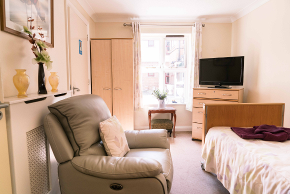 Bedroom at Lyndon Hall Care Home