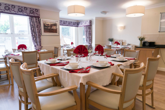 Dining at at Lyndon Hall Care Home